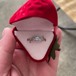 Aquamarine engagement ring